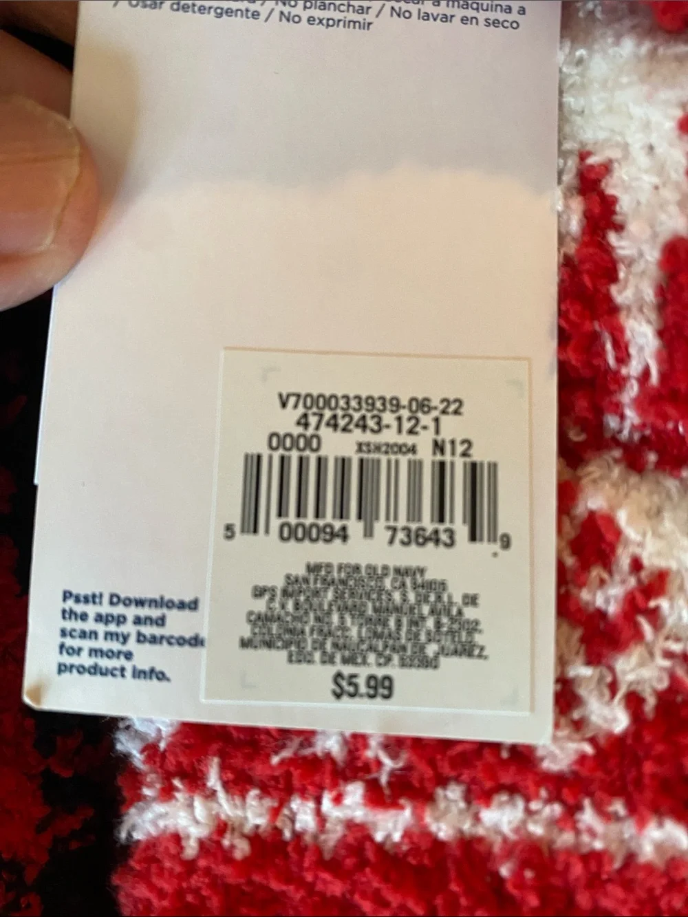 Old Navy Cozy Fuzzy Socks - Red & Black Buffalo Plaid, Red Fair Isle, Gray NWT